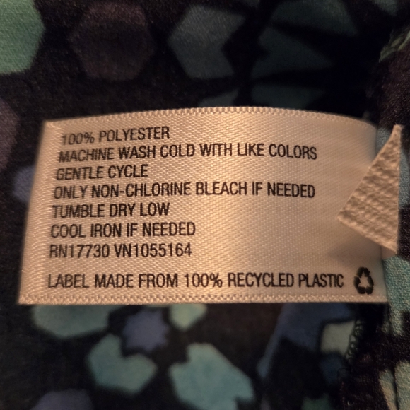 Merona Blue and Aqua Patterned Short Sleeve Dress NWT - Picture 10 of 10